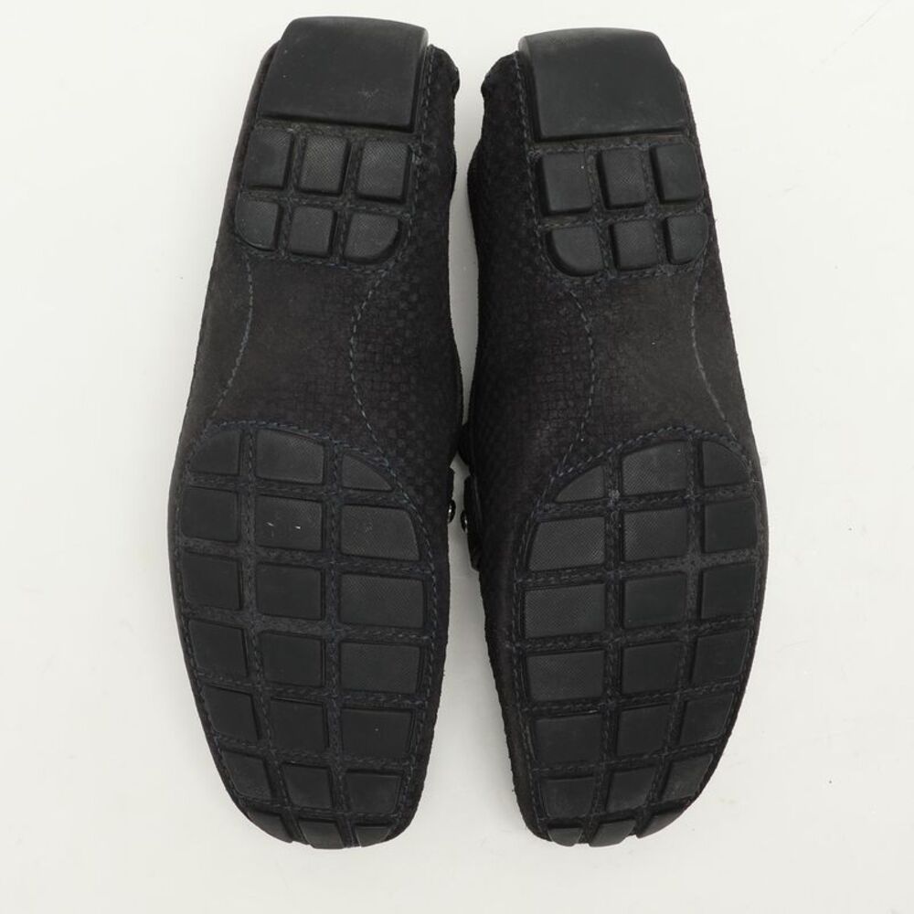 Louis Vuitton Black Damier Embossed Suede Monte Carlo Loafers Size 42.5 - Picture 6 of 7